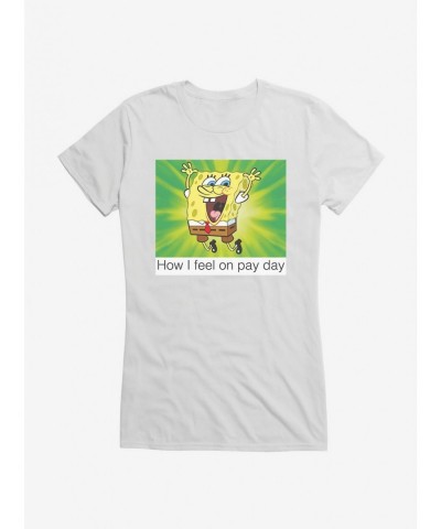 Low Price SpongeBob SquarePants Pay Day Meme Girls T-Shirt $8.17 T-Shirts