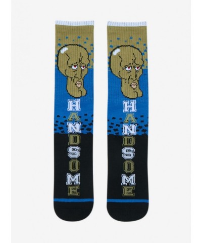 Clearance SpongeBob SquarePants Handsome Squidward Gradient Crew Socks $2.37 Merchandises