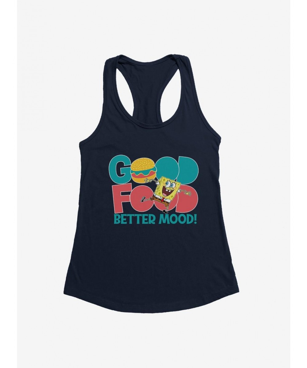 Discount Sale SpongeBob SquarePants Good Food Better Mood! Girls Tank $9.16 Tanks