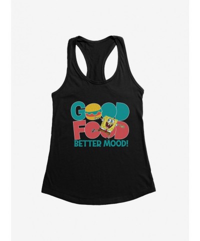 Discount Sale SpongeBob SquarePants Good Food Better Mood! Girls Tank $9.16 Tanks