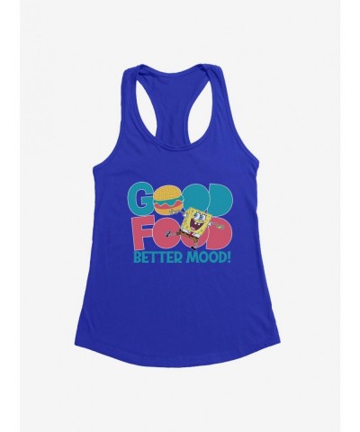 Discount Sale SpongeBob SquarePants Good Food Better Mood! Girls Tank $9.16 Tanks