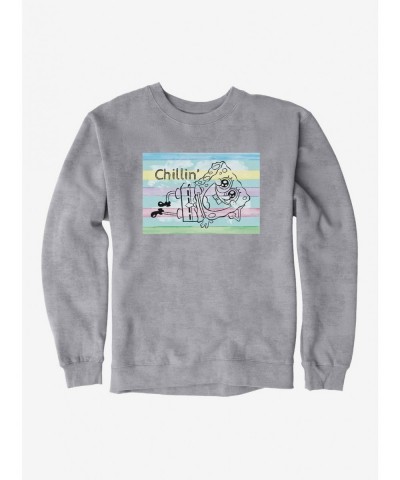 Clearance SpongeBob SquarePants Striped Chillin SpongeBob Sweatshirt $14.17 Sweatshirts