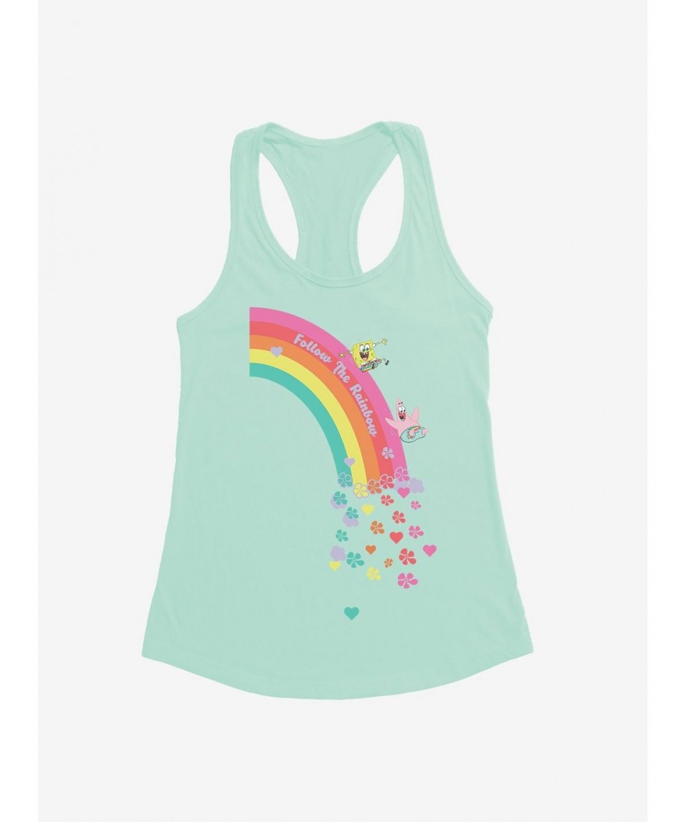 Festival Price SpongeBob SquarePants Patrick Follow The Rainbow Girls Tank $7.17 Tanks