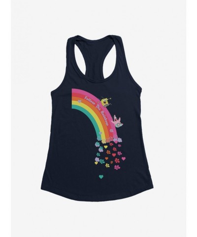 Festival Price SpongeBob SquarePants Patrick Follow The Rainbow Girls Tank $7.17 Tanks