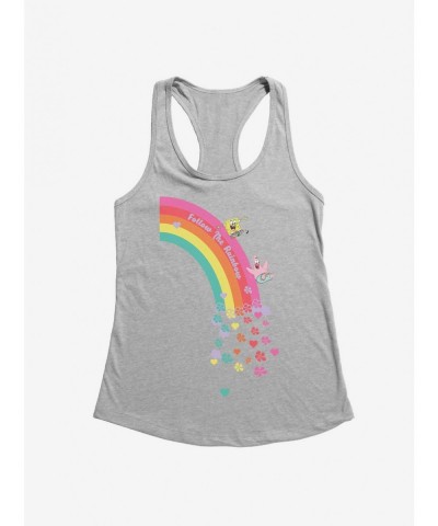 Festival Price SpongeBob SquarePants Patrick Follow The Rainbow Girls Tank $7.17 Tanks