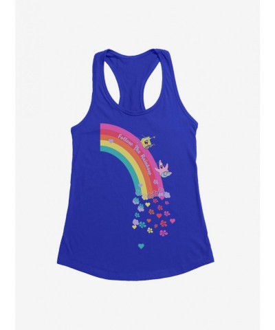 Festival Price SpongeBob SquarePants Patrick Follow The Rainbow Girls Tank $7.17 Tanks