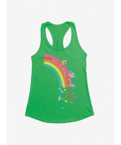 Festival Price SpongeBob SquarePants Patrick Follow The Rainbow Girls Tank $7.17 Tanks