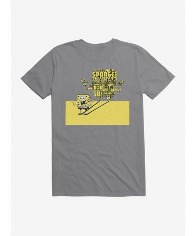 Wholesale SpongeBob SquarePants Shadow Typography T-Shirt $9.18 T-Shirts