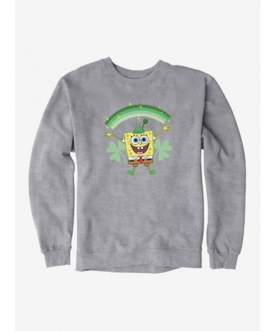 Exclusive SpongeBob SquarePants Green Rainbow Sweatshirt $13.58 Sweatshirts