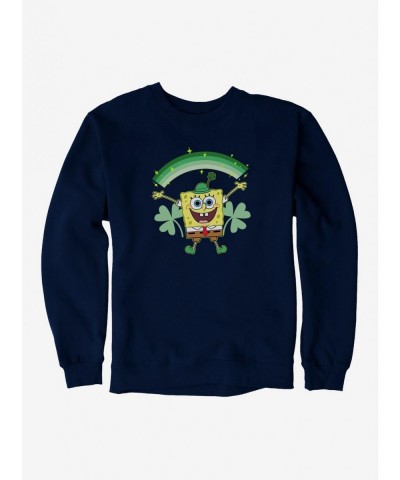 Exclusive SpongeBob SquarePants Green Rainbow Sweatshirt $13.58 Sweatshirts