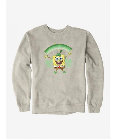 Exclusive SpongeBob SquarePants Green Rainbow Sweatshirt $13.58 Sweatshirts