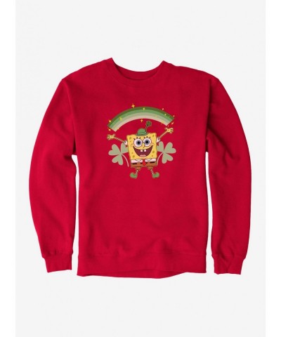 Exclusive SpongeBob SquarePants Green Rainbow Sweatshirt $13.58 Sweatshirts