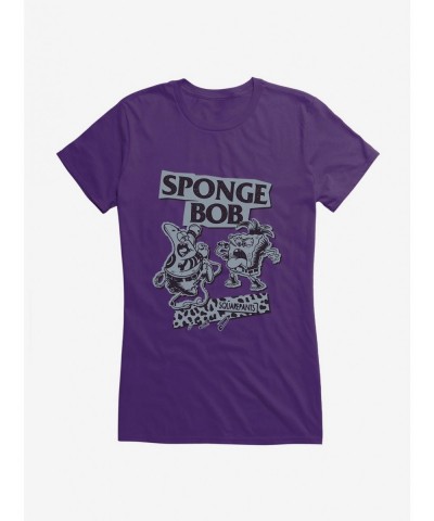 Cheap Sale SpongeBob SquarePants Punk Band Girls T-Shirt $9.96 T-Shirts