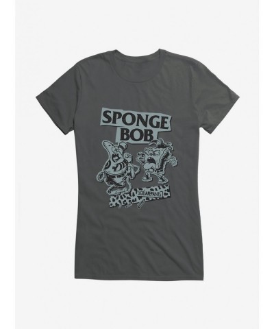 Cheap Sale SpongeBob SquarePants Punk Band Girls T-Shirt $9.96 T-Shirts