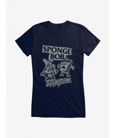 Cheap Sale SpongeBob SquarePants Punk Band Girls T-Shirt $9.96 T-Shirts