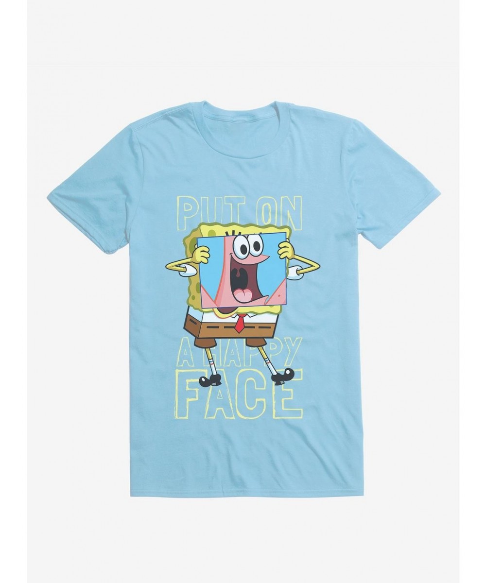 Sale Item SpongeBob SquarePants Put On A Happy Face SpongeBob T-Shirt $6.12 T-Shirts