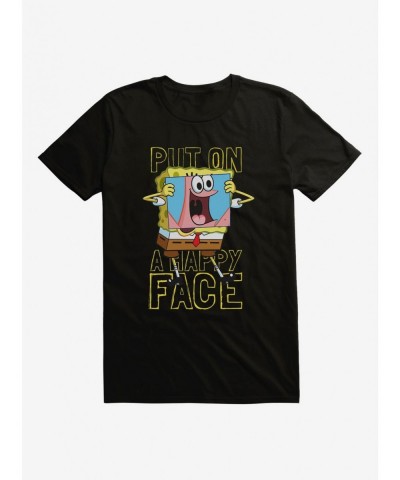 Sale Item SpongeBob SquarePants Put On A Happy Face SpongeBob T-Shirt $6.12 T-Shirts