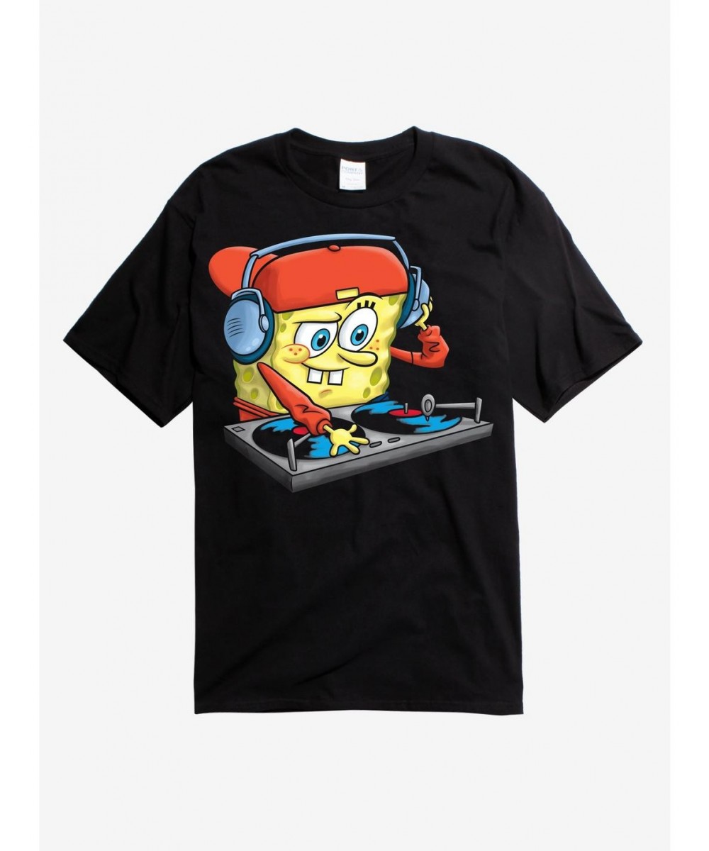 Crazy Deals SpongeBob SquarePants DJ Sponge Turntable T-Shirt $5.93 T-Shirts