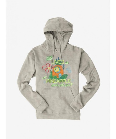 Cheap Sale SpongeBob SquarePants Who Lives In A Pineapple Hoodie $14.73 Hoodies