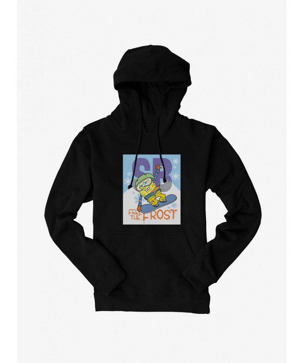 Clearance SpongeBob SquarePants Feel The Frost Snowboarding Hoodie $12.57 Hoodies