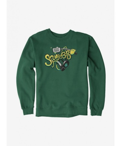 New Arrival SpongeBob SquarePants Wiggle Script Spatula Sweatshirt $10.92 Sweatshirts