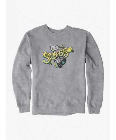 New Arrival SpongeBob SquarePants Wiggle Script Spatula Sweatshirt $10.92 Sweatshirts