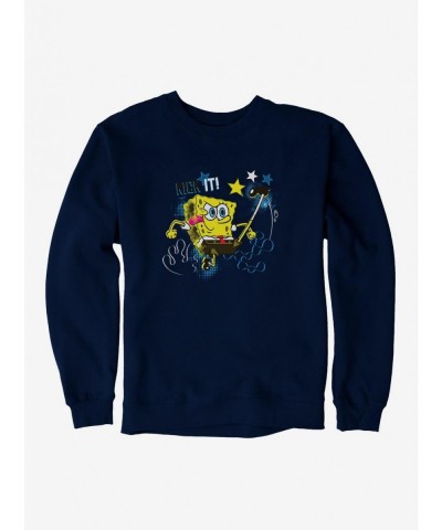 Flash Sale SpongeBob SquarePants Kick It Like SpongeBob Sweatshirt $12.99 Sweatshirts