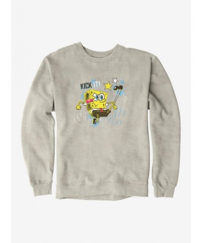 Flash Sale SpongeBob SquarePants Kick It Like SpongeBob Sweatshirt $12.99 Sweatshirts