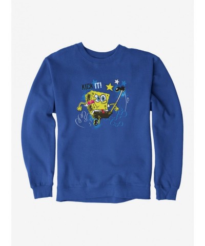 Flash Sale SpongeBob SquarePants Kick It Like SpongeBob Sweatshirt $12.99 Sweatshirts