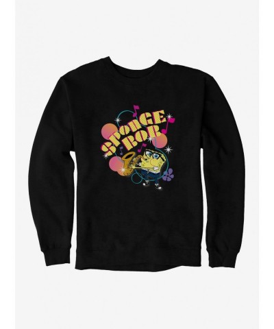 Unique SpongeBob SquarePants Saxophone Playin' Sponge Sweatshirt $14.76 Sweatshirts