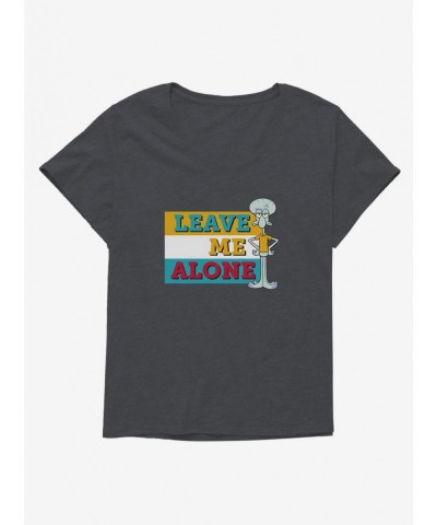 Huge Discount SpongeBob SquarePants Squidward Leave Me Alone Girls T-Shirt Plus Size $10.52 T-Shirts