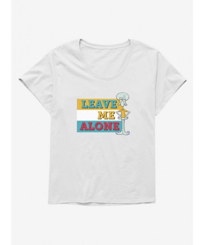 Huge Discount SpongeBob SquarePants Squidward Leave Me Alone Girls T-Shirt Plus Size $10.52 T-Shirts