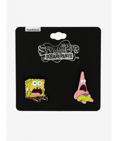 Flash Sale SpongeBob SquarePants Surprised Patrick & SpongeBob Enamel Pin Set $3.29 Merchandises