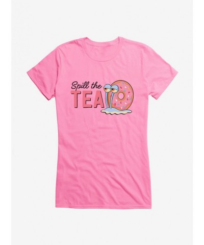 Bestselling SpongeBob SquarePants Spill The Tea Gary Girls T-Shirt $9.56 T-Shirts