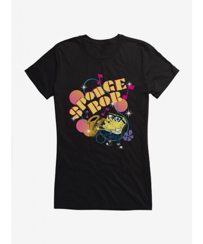 Bestselling SpongeBob SquarePants Saxophone Playin' Sponge Girls T-Shirt $6.18 T-Shirts