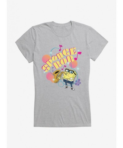 Bestselling SpongeBob SquarePants Saxophone Playin' Sponge Girls T-Shirt $6.18 T-Shirts