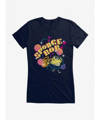 Bestselling SpongeBob SquarePants Saxophone Playin' Sponge Girls T-Shirt $6.18 T-Shirts