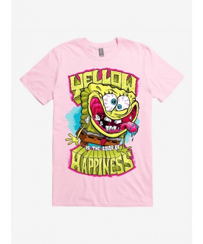 Hot Selling SpongeBob SquarePants Yellow Happiness T-Shirt $8.99 T-Shirts