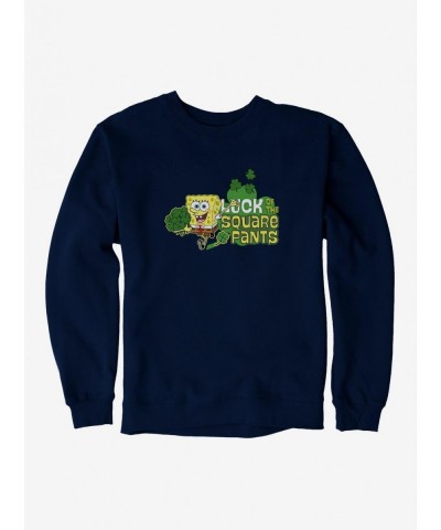 Discount Sale SpongeBob SquarePants Luck Of The Square Pants Sweatshirt $8.86 Sweatshirts