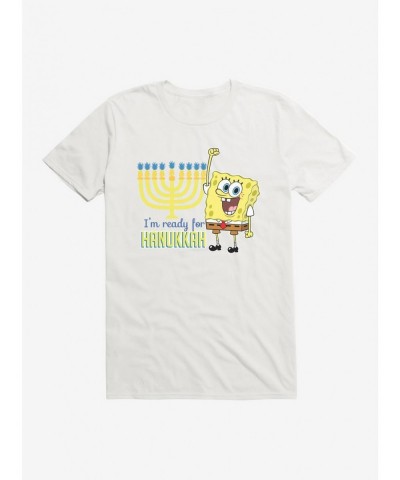 Discount Sale SpongeBob SquarePants I'm Ready For Hanukkah T-Shirt $7.84 T-Shirts