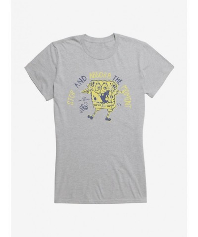 Discount SpongeBob SquarePants Absorb The Moment Girls T-Shirt $6.97 T-Shirts