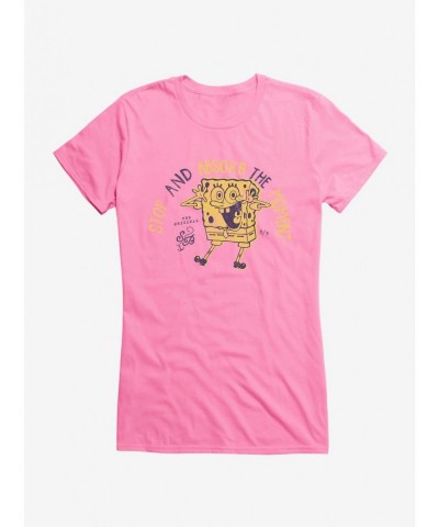 Discount SpongeBob SquarePants Absorb The Moment Girls T-Shirt $6.97 T-Shirts