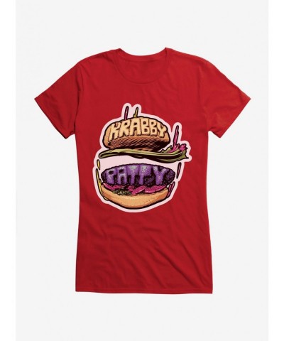 Unique SpongeBob SquarePants Krabby Patty Icon Girls T-Shirt $6.97 T-Shirts