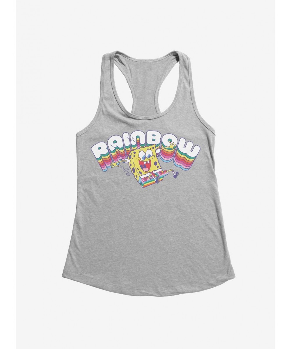 Flash Sale SpongeBob SquarePants Rainbow Girls Tank $7.97 Tanks