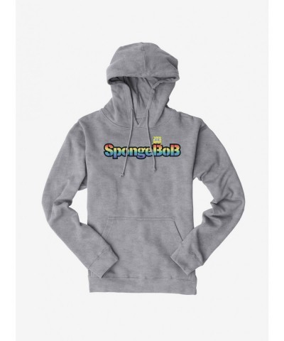 Absolute Discount SpongeBob SquarePants Rainbow Logo Hoodie $16.88 Hoodies