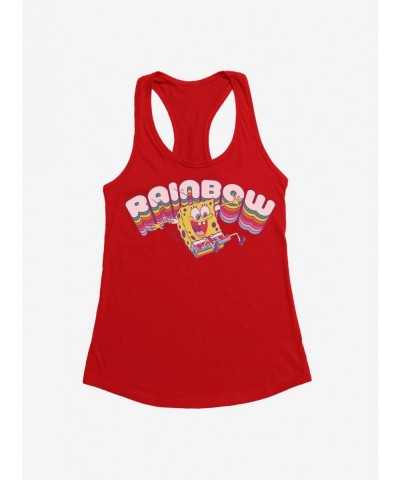 Flash Sale SpongeBob SquarePants Rainbow Girls Tank $7.97 Tanks