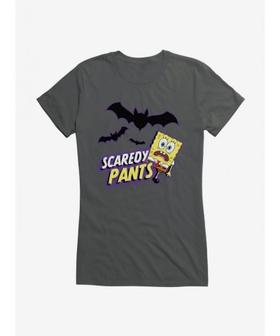 Cheap Sale SpongeBob SquarePants Scaredy Pants Girls T-Shirt $6.77 T-Shirts