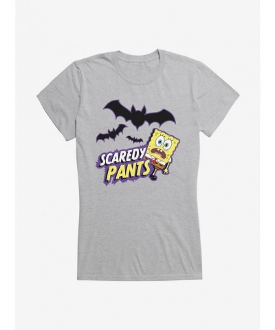 Cheap Sale SpongeBob SquarePants Scaredy Pants Girls T-Shirt $6.77 T-Shirts