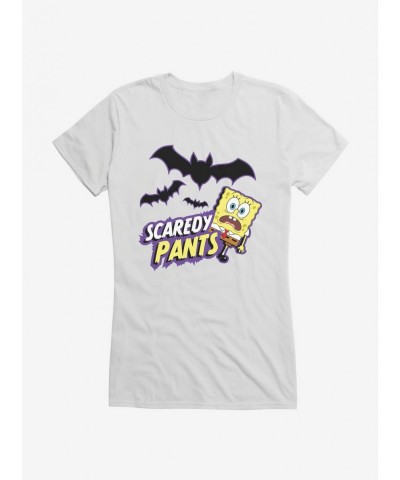 Cheap Sale SpongeBob SquarePants Scaredy Pants Girls T-Shirt $6.77 T-Shirts