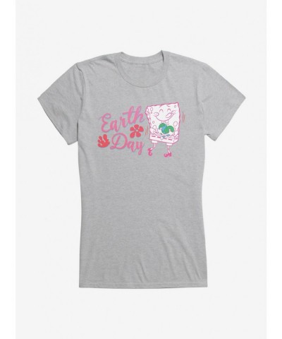 High Quality SpongeBob SquarePants Earth Day Sketch Girls T-Shirt $9.76 T-Shirts